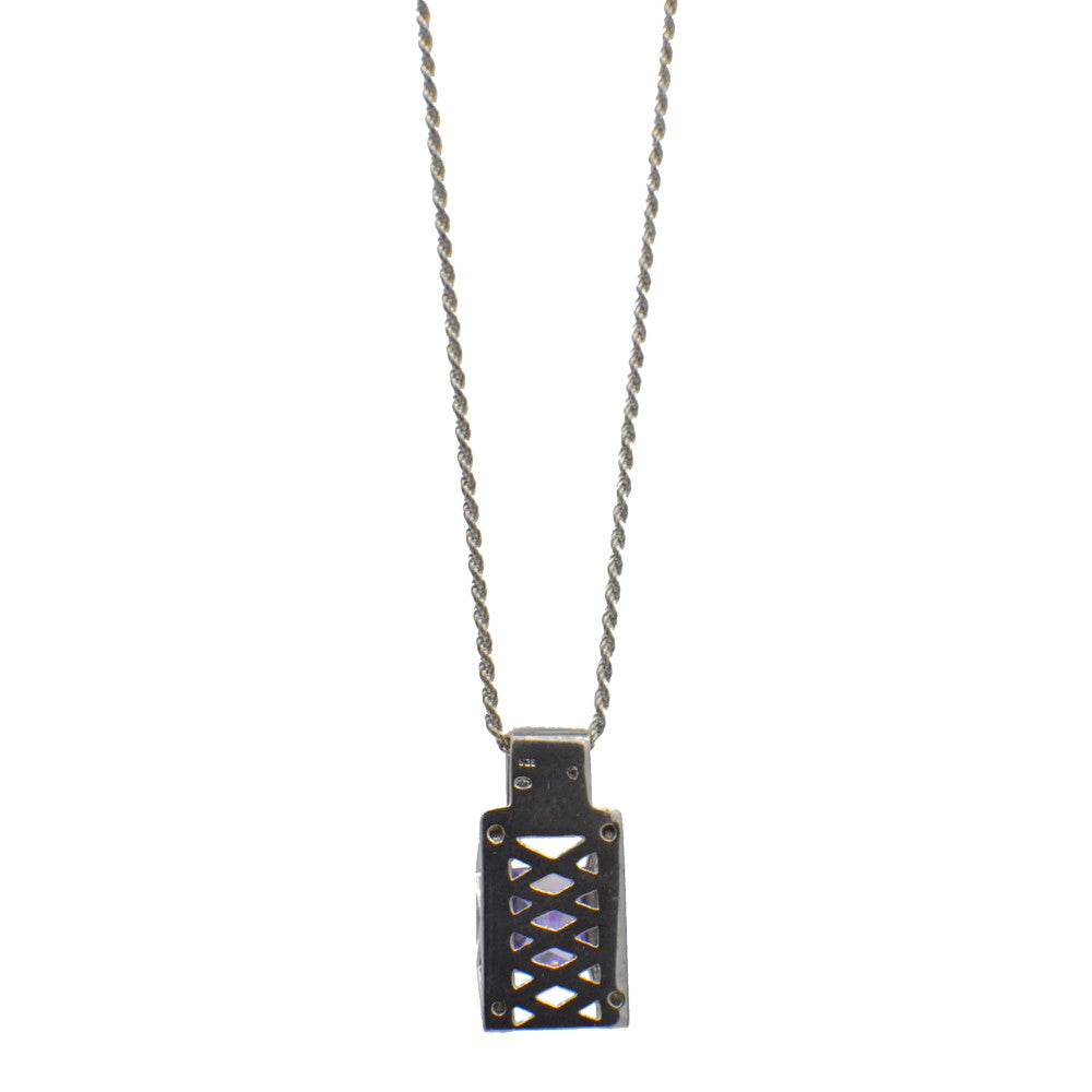 COLLIER PENDENTIF VINTAGE AMÉTHYSTE EN ARGENT 925 ET PIERRES SEMI-PRÉCIEUSES - MY LITTLE VENDOME