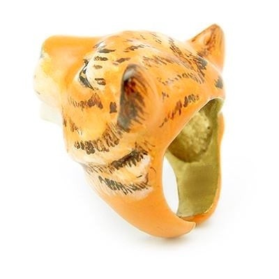 BAGUE TIGRE BAGUE ANIMAL ÉMAILLÉE A LA MAIN BAGUE ANIMAL - MY LITTLE VENDOME