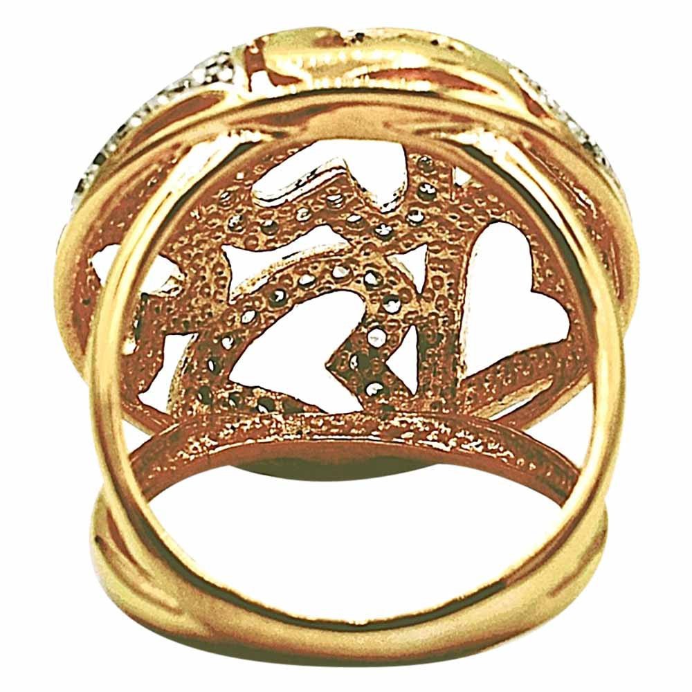 BAGUE AJOURÉE SEPT CŒURS VERMEIL ET CRISTAUX NATURELS - MY LITTLE VENDOME