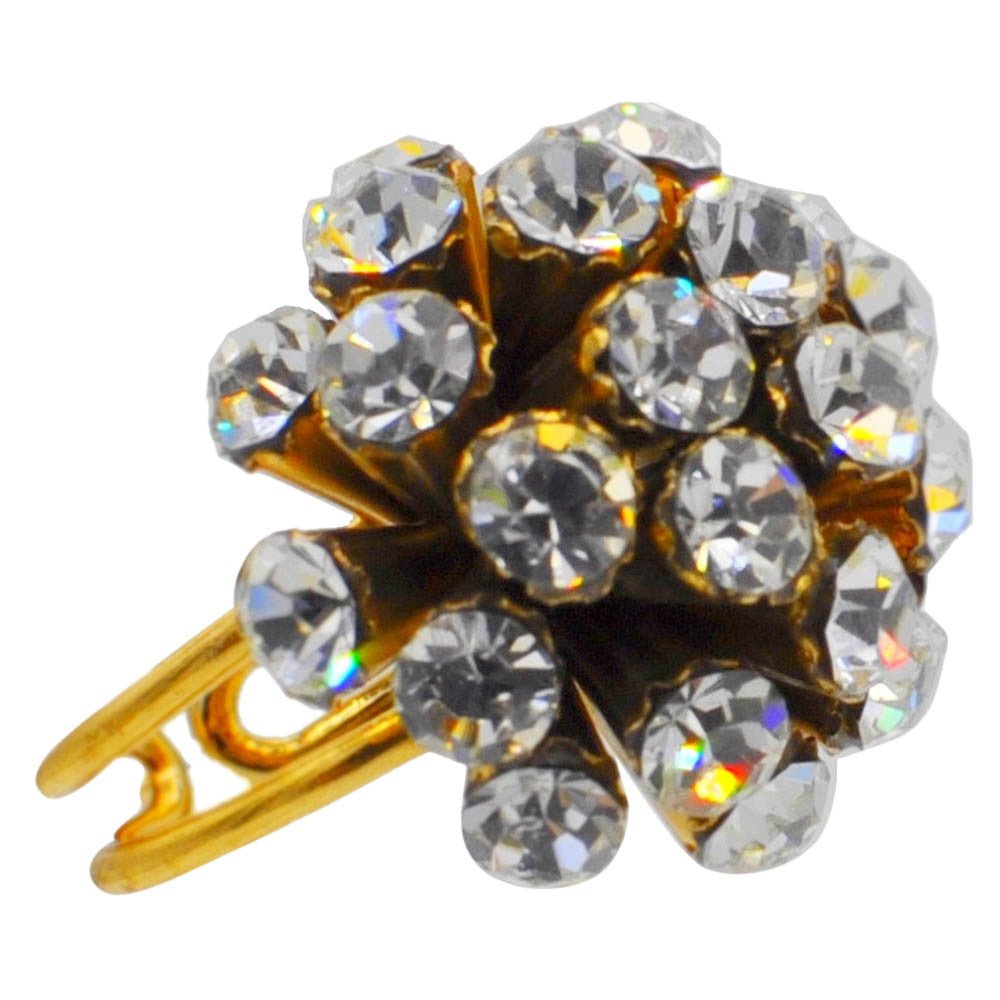 BAGUE DOREE & QUARTZ BAGUE PIERRE SEMI PRECIEUSE BAGUE FEMME BAGUE OR VENITIEN 14 CARATS BIJOU FLEUR BAGUE AJUSTABLE - MY LITTLE VENDOME