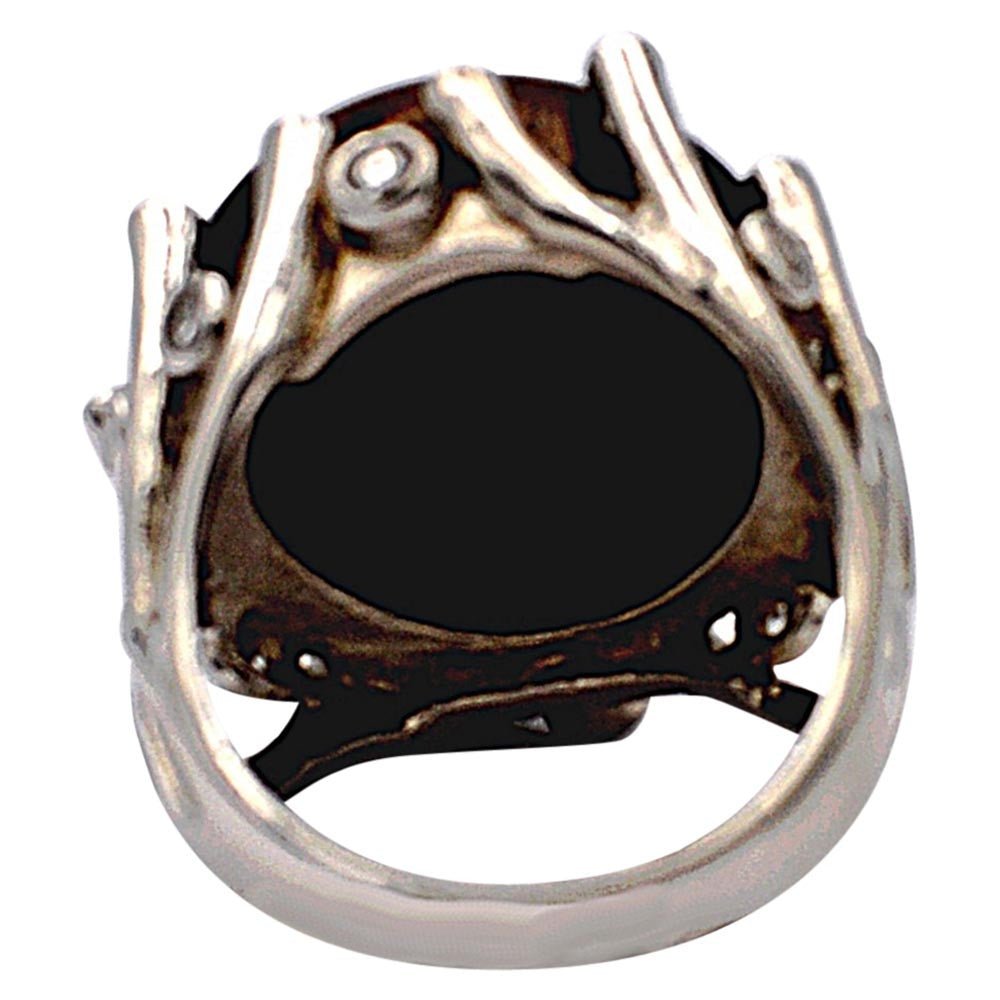 BAGUE OEIL DE TIGRE ROUGE MONTURE ARGENT - MY LITTLE VENDOME