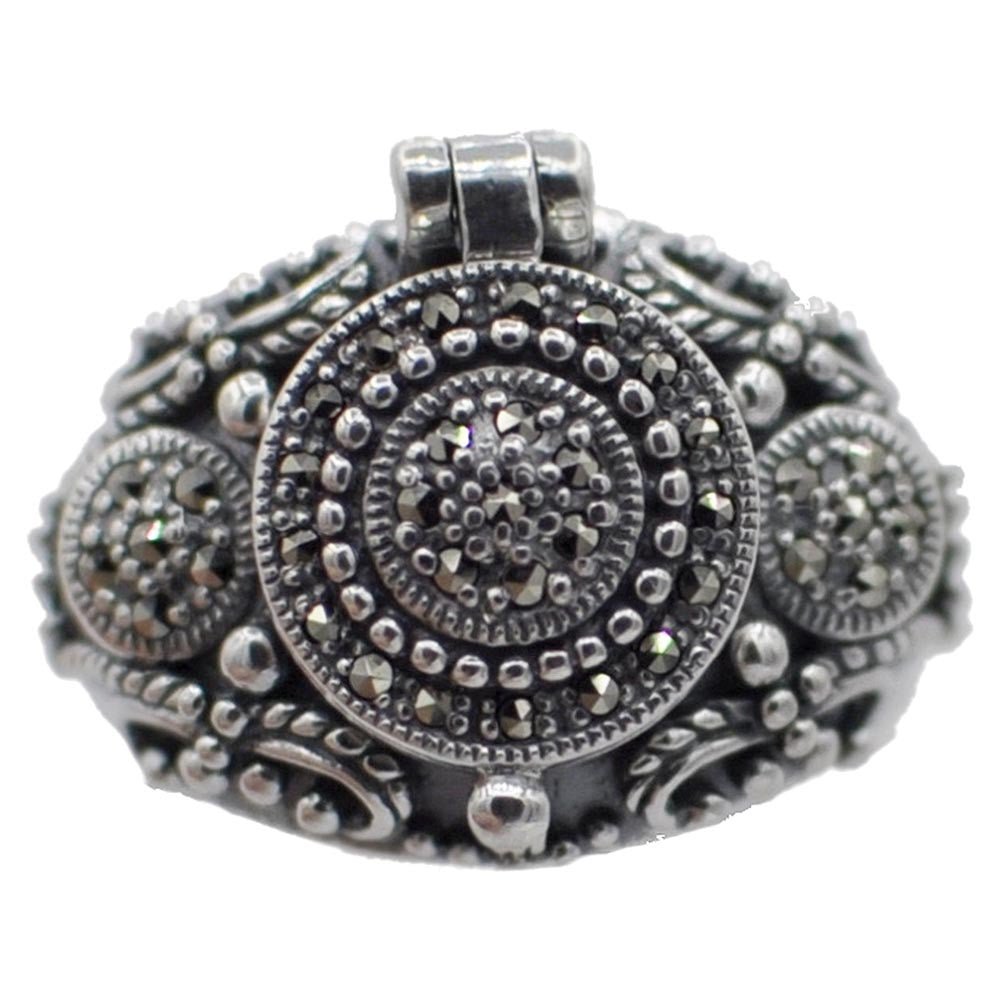BAGUE POISON VINTAGE EN ARGENT 925 ET MARCASSITE - MY LITTLE VENDOME