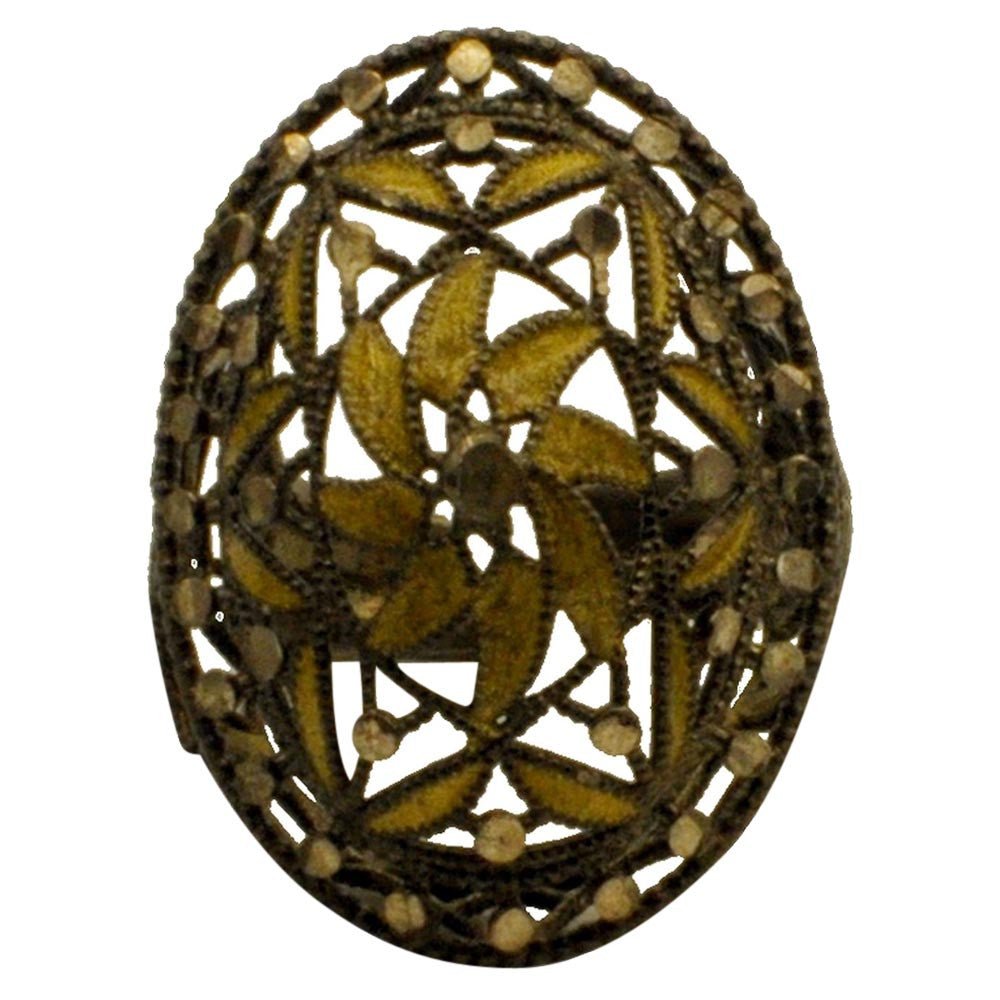 BAGUE VINTAGE ART NOUVEAU EN OR 14 CARATS ET ARGENT 925 - MY LITTLE VENDOME