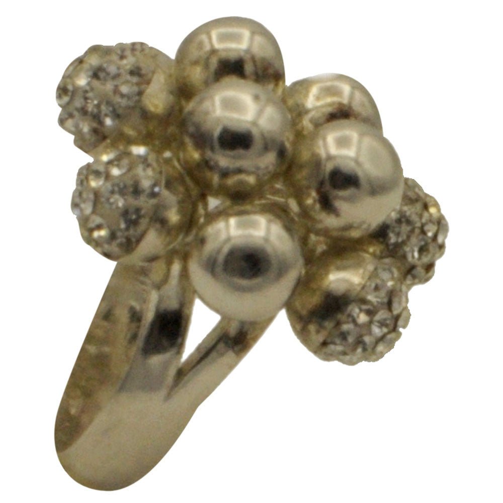 BAGUE VINTAGE BOULES EN ARGENT 925 ET PIERRES SEMI - PRÉCIEUSES - MY LITTLE VENDOME