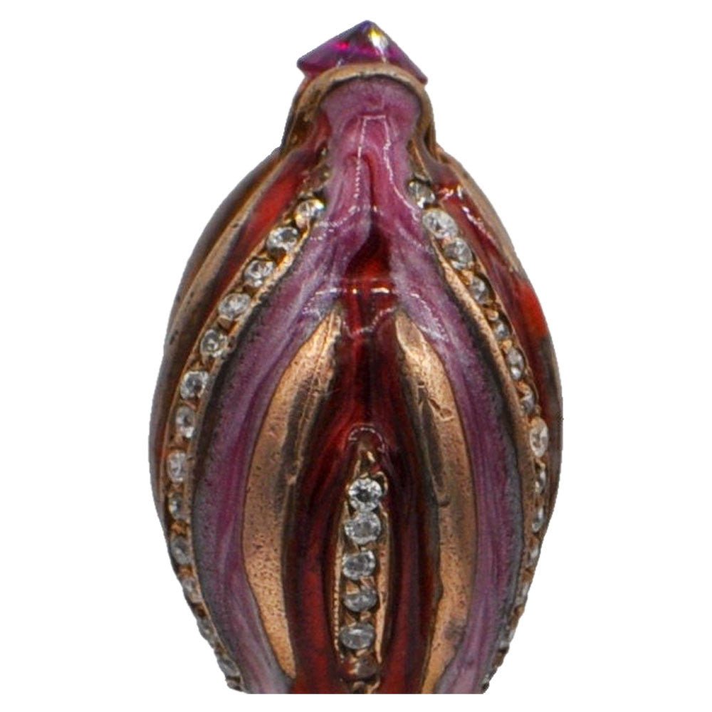 BAGUE VINTAGE ÉMAILLÉE OR ROSE VERMEIL ET QUARTZ ROSE - MY LITTLE VENDOME