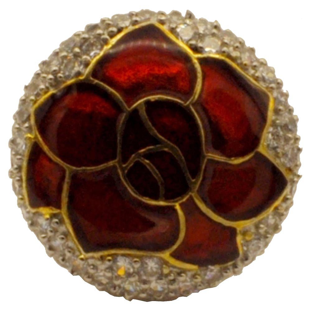 BAGUE VINTAGE ÉMAILLÉE ROUGE EN ARGENT 925 - MY LITTLE VENDOME