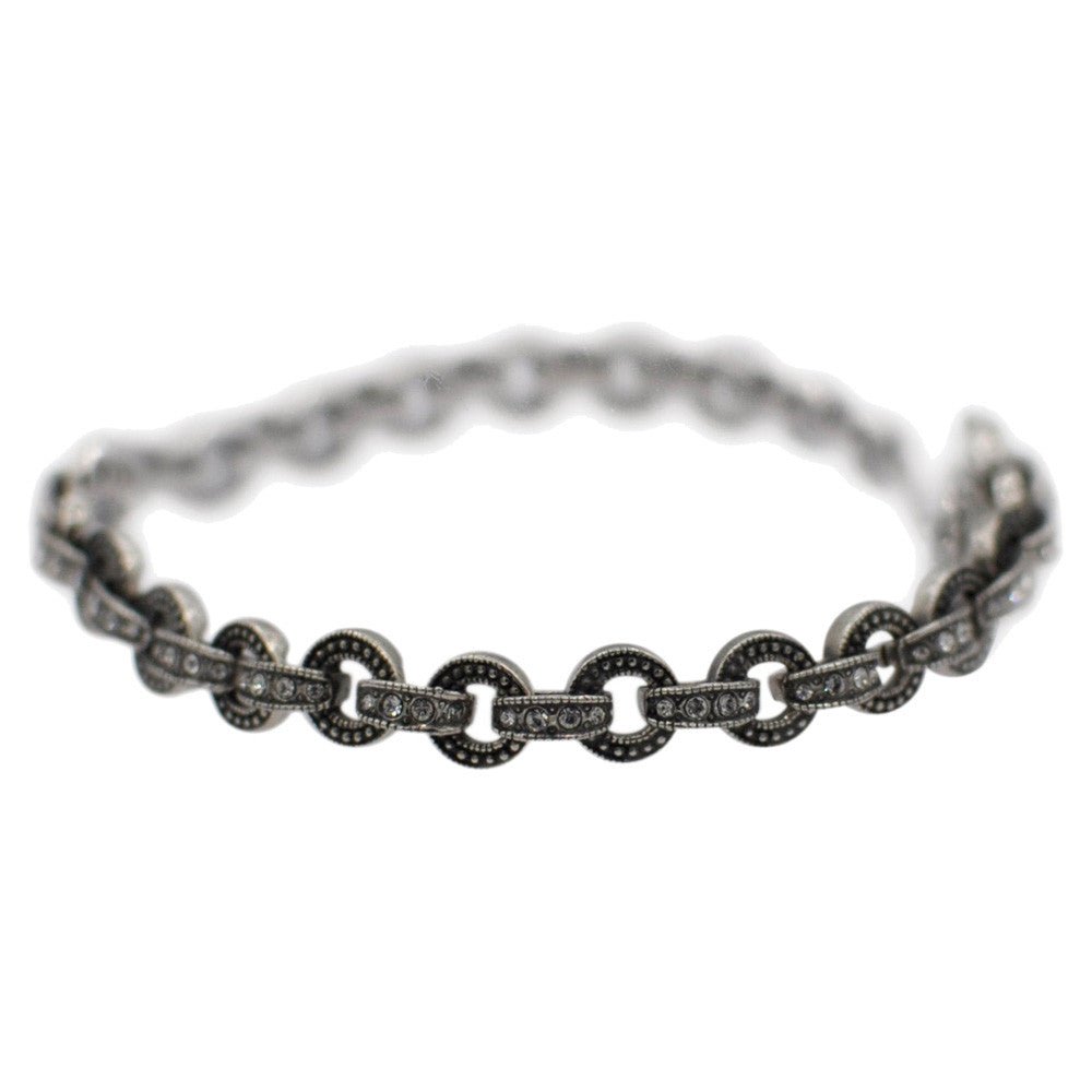 BRACELET CHAINE ART DÉCO EN ARGENT 925 ET PIERRES NATURELLES SEMI PRÉCIEUSES - MY LITTLE VENDOME