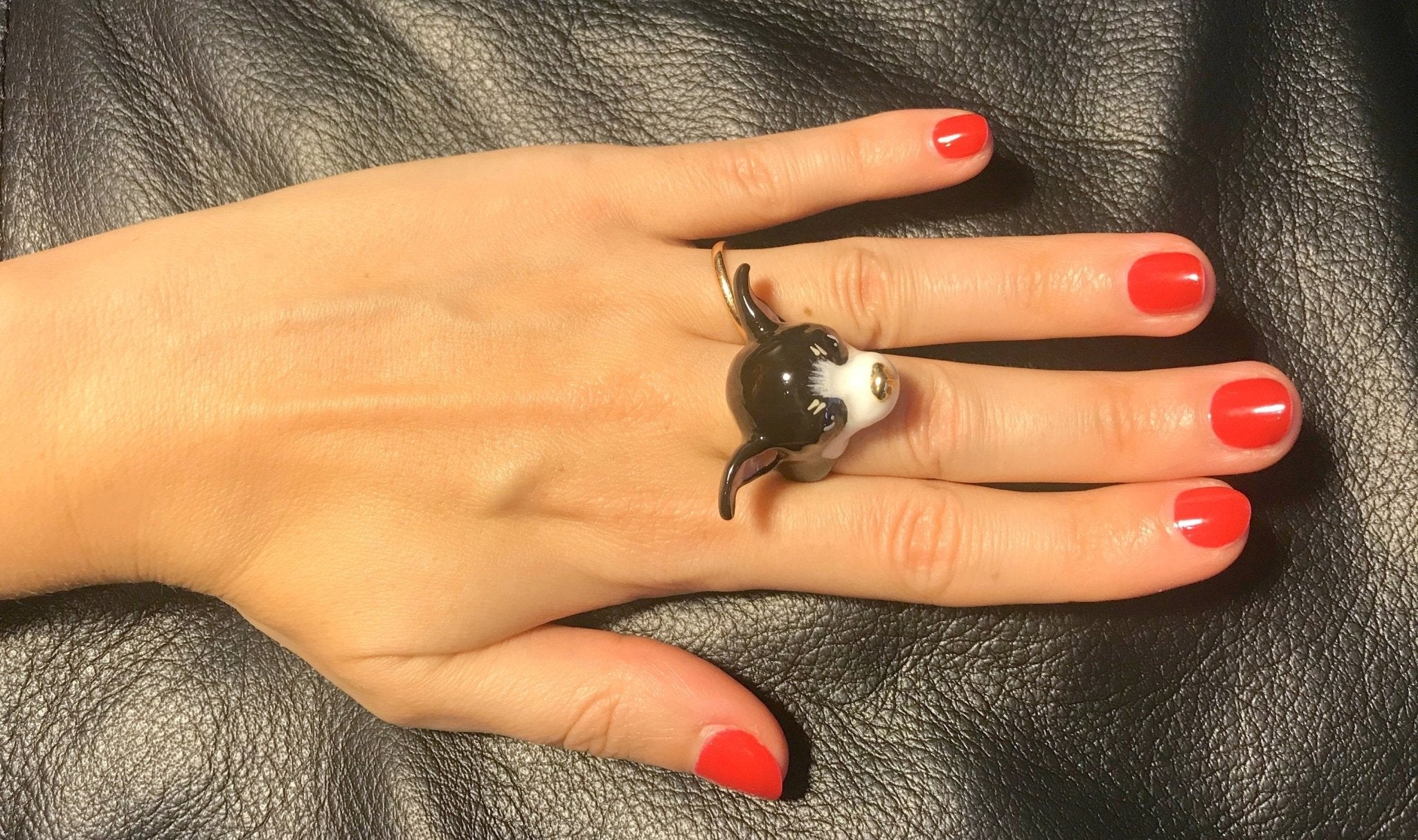 CHIHUAHUA BAGUE CHIEN ÉMAILLÉE A LA MAIN - MY LITTLE VENDOME