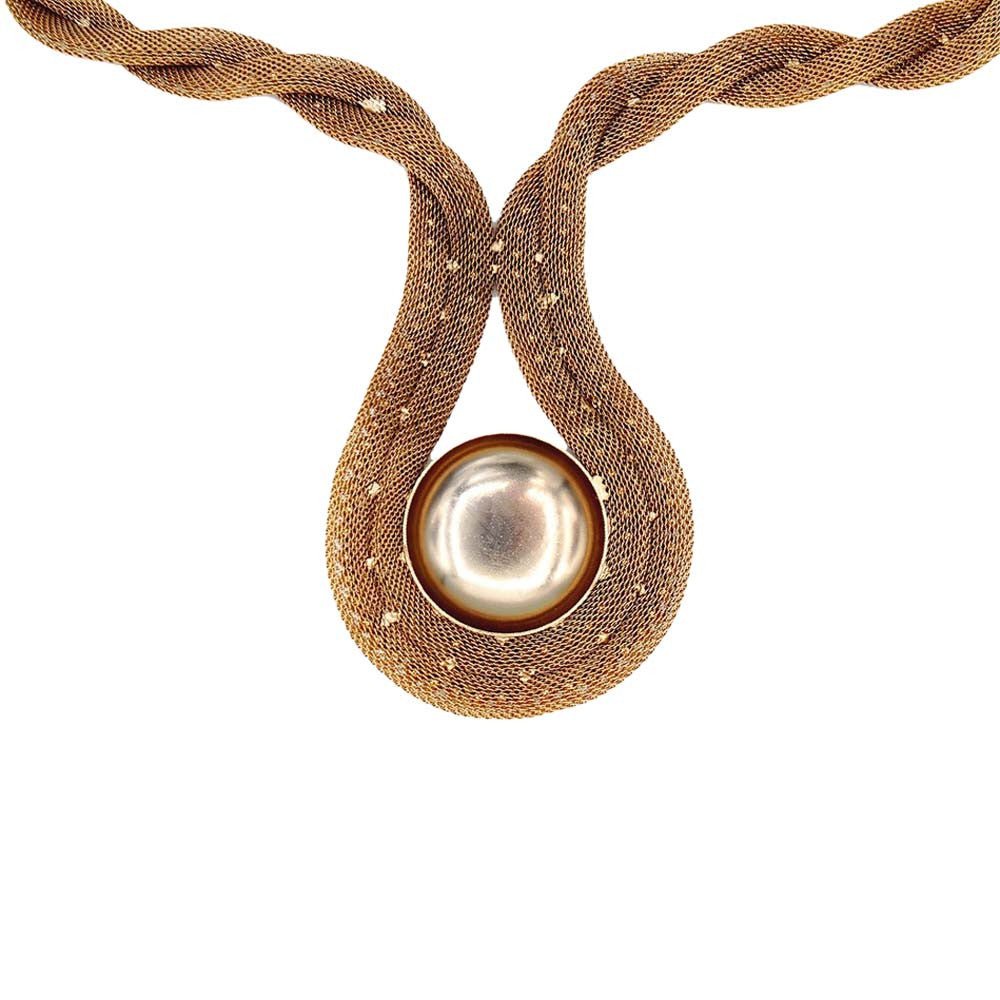 COLLIER PLASTRON COLLIER ART DECO COLLIER FEMME COLLIER OR VENITIEN 14 CARATS COLLIER BOHO BIJOU VINTAGE - MY LITTLE VENDOME