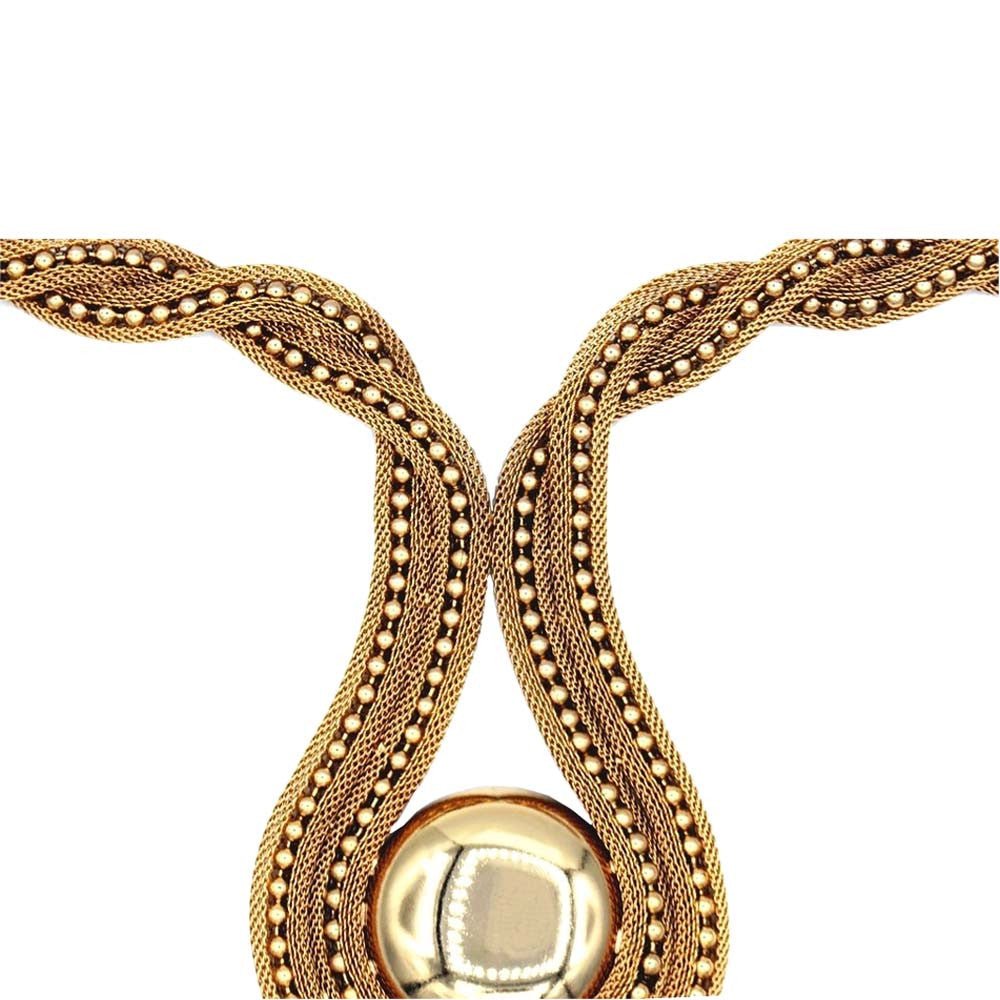 COLLIER PLASTRON COLLIER ART DECO COLLIER FEMME COLLIER OR VENITIEN 14 CARATS COLLIER BOHO BIJOU VINTAGE - MY LITTLE VENDOME