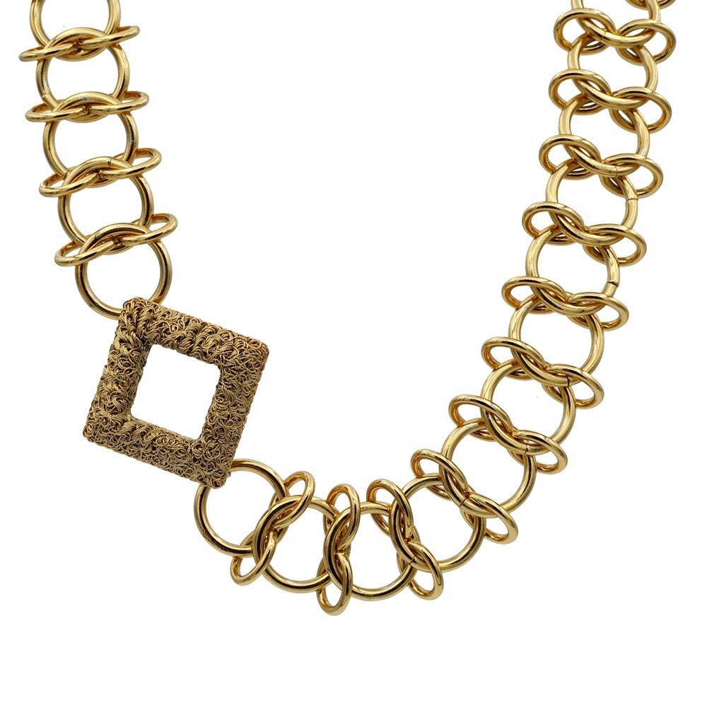 COLLIER RAS DE COU DORE COLLIER OR VENITIEN 14 CARATS COLLIER FEMME COLLIER BOHO COLLIER ART DECO - MY LITTLE VENDOME