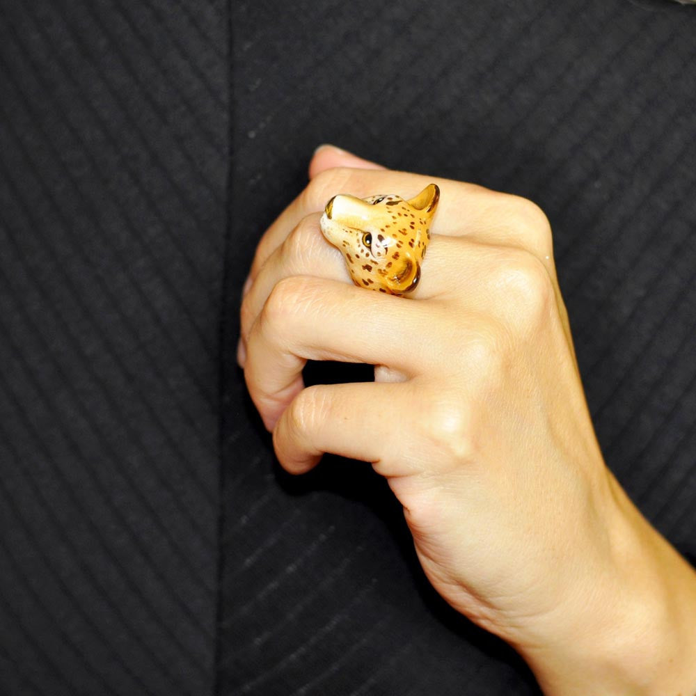 BAGUE LÉOPARD ÉMAILLÉE, BAGUE ANIMAL - MY LITTLE VENDOME