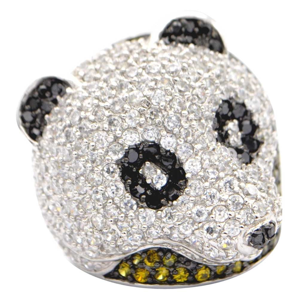 BAGUE PANDA PAVAGE ARGENT 925 - MY LITTLE VENDOME