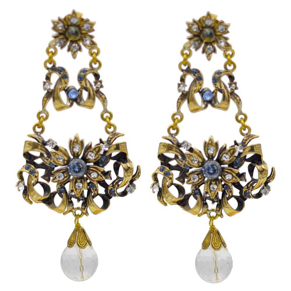 BOUCLES D'OREILLES VINTAGE, VERRE DE MURANO ET PIERRES NATURELLES - MY LITTLE VENDOME