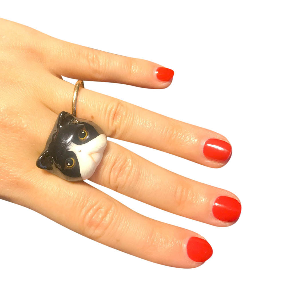 CHAT BAGUE EMAIL, BAGUE CHAT, BAGUE FEMME, CADEAU FEMME - MY LITTLE VENDOME