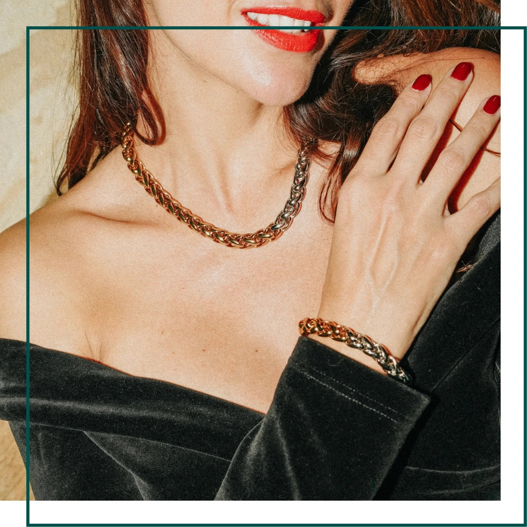 COFFRET ODEON Bracelet + collier — Édition Two-Tone