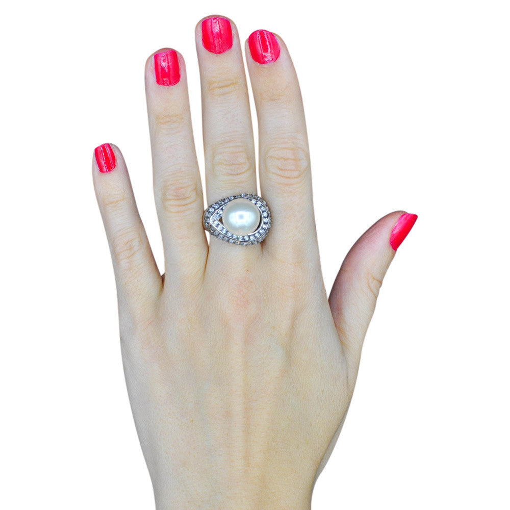 FRESHWATER PEARL RINGS  Sterling silver ring  Statement ring  Gift for women - MY LITTLE VENDOME
