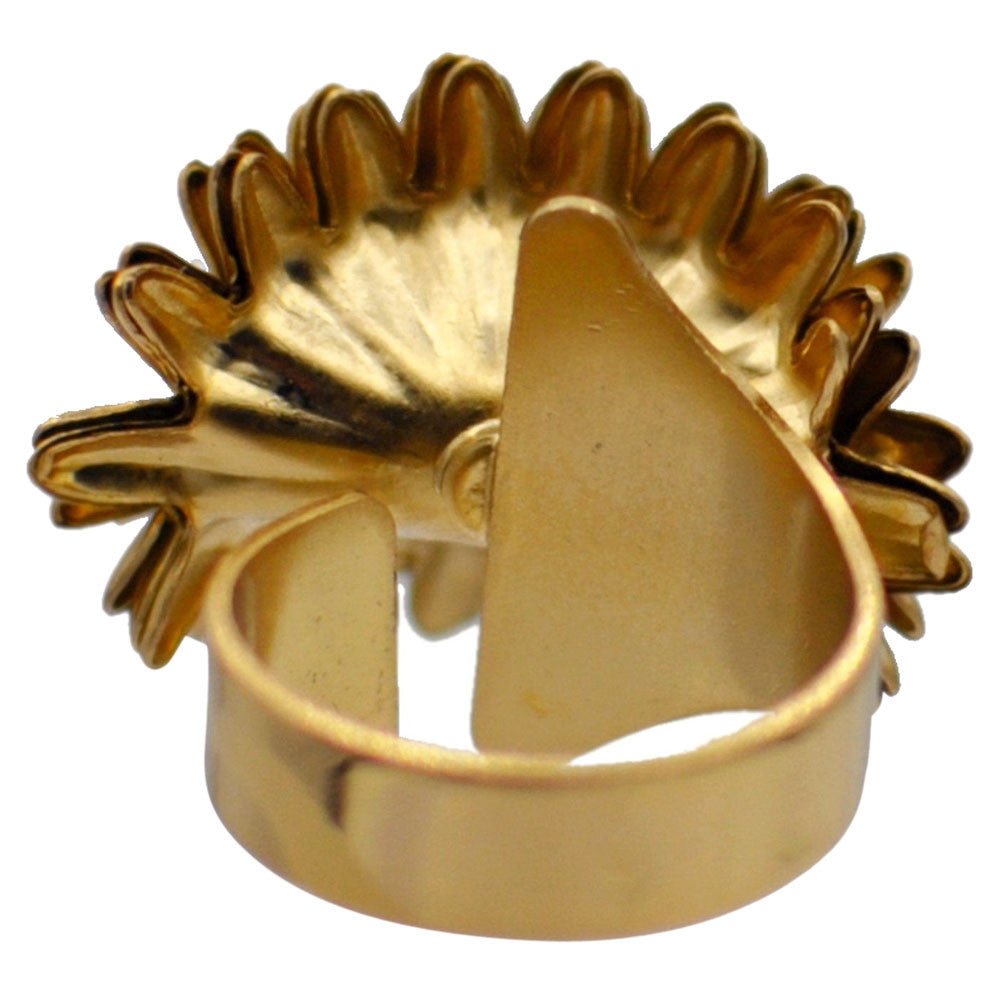PERLE BAGUE FEMME BAGUE PERLE, BAGUE DOREE BAGUE OR ROSE VENITIEN 14 CARATS BAGUE BOHO BIJOU FLEUR BAGUE AJUSTABLE - MY LITTLE VENDOME