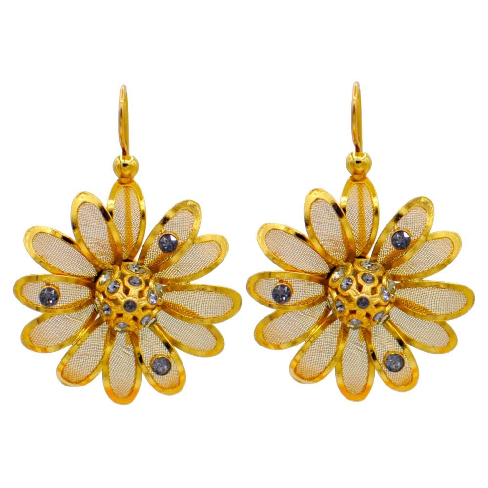 QUARTZ & FLEUR BOUCLES D'OREILLES OR ROSE VENITIEN 14 CARATS & PIERRE SEMI PRECIEUSE - MY LITTLE VENDOME