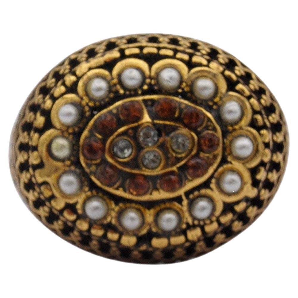 PEARL & COPPER ARABESQUE RING - MY LITTLE VENDOME