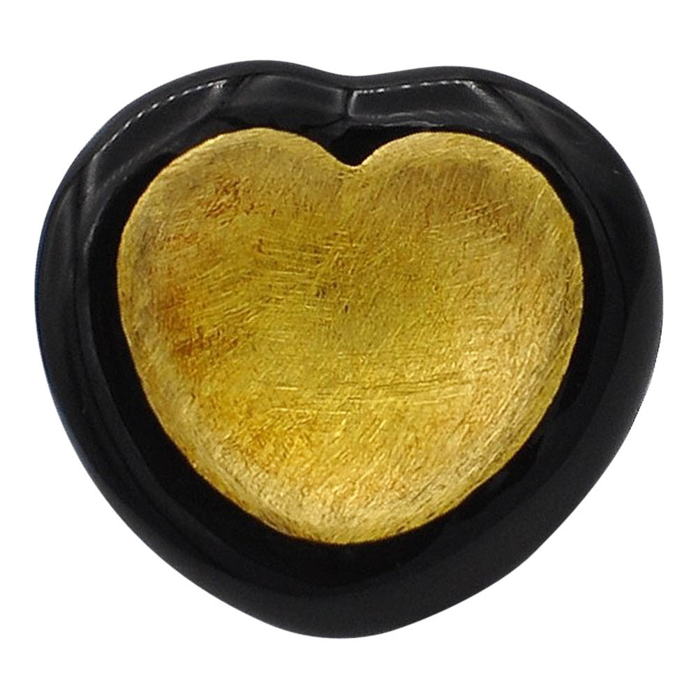 HEART RING BAKELITE GOLD 1950 - POP ART - MY LITTLE VENDOME