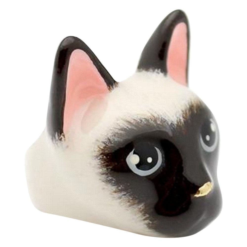 ENAMELLED SIAMESE CAT RING, ANIMAL RING - MY LITTLE VENDOME