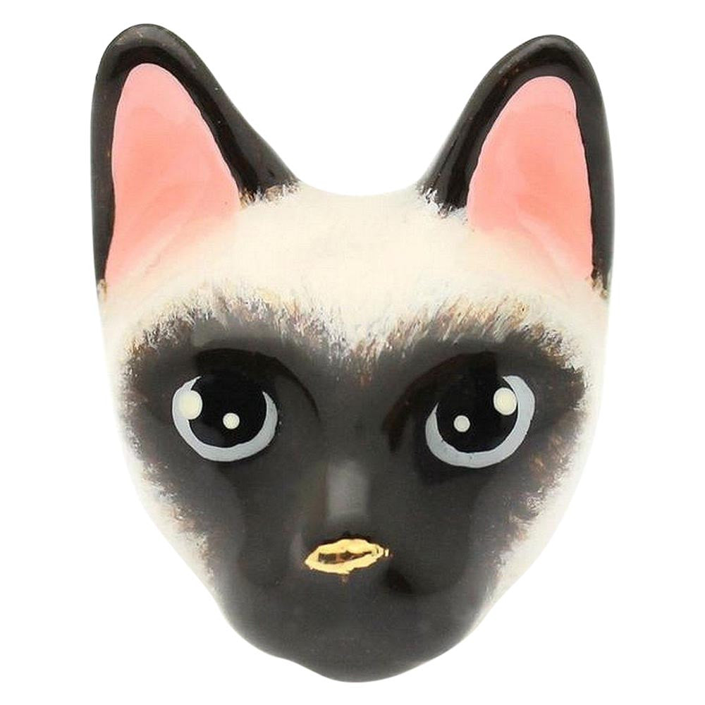 ENAMELLED SIAMESE CAT RING, ANIMAL RING - MY LITTLE VENDOME