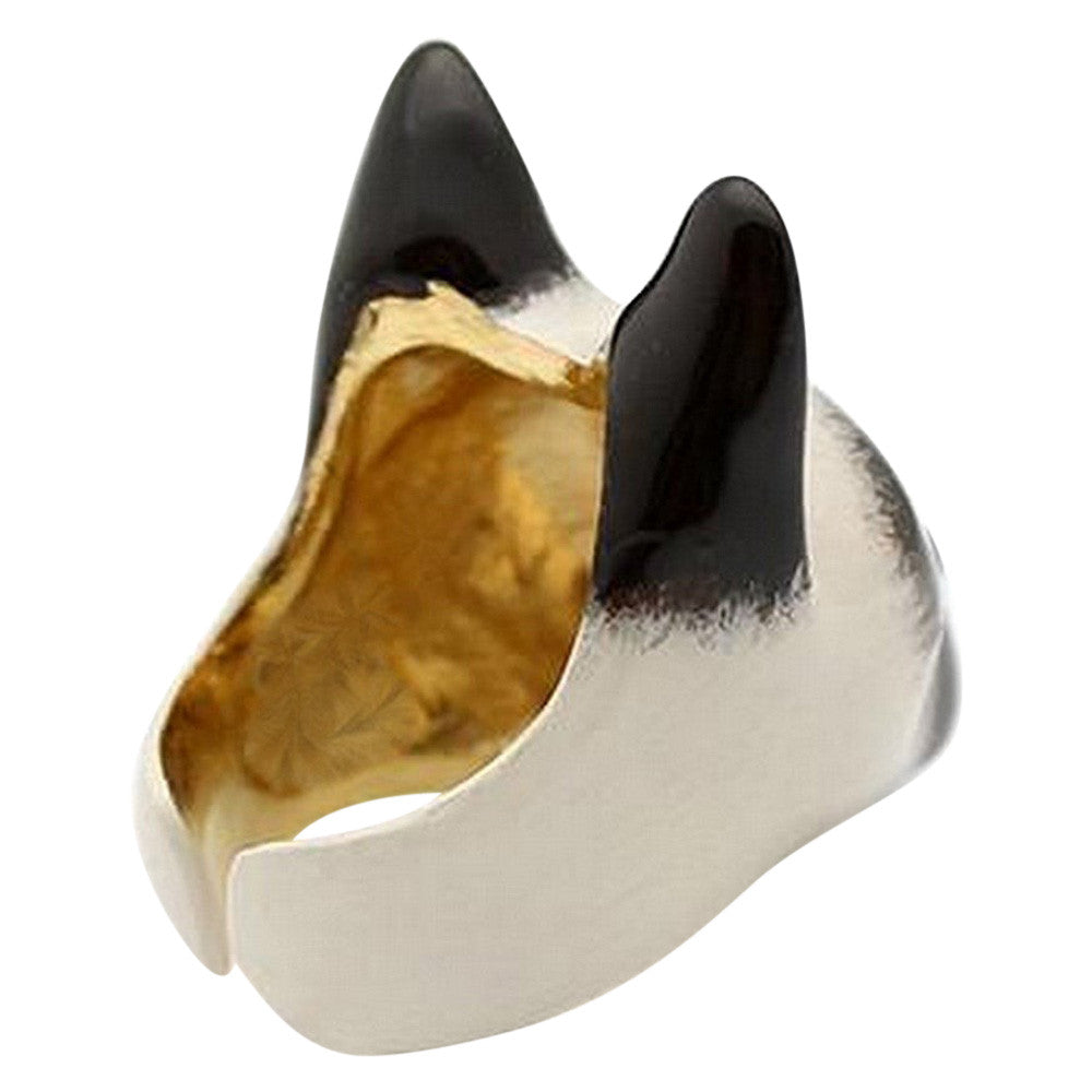 ENAMELLED SIAMESE CAT RING, ANIMAL RING - MY LITTLE VENDOME
