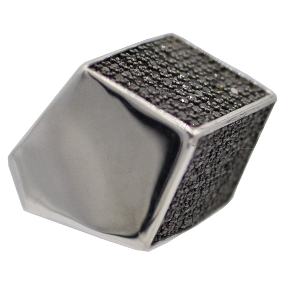 CUBIC SIGNET RING IN 925 STERLING SILVER WITH SEMI-PRECIOUS STONES - MY LITTLE VENDOME