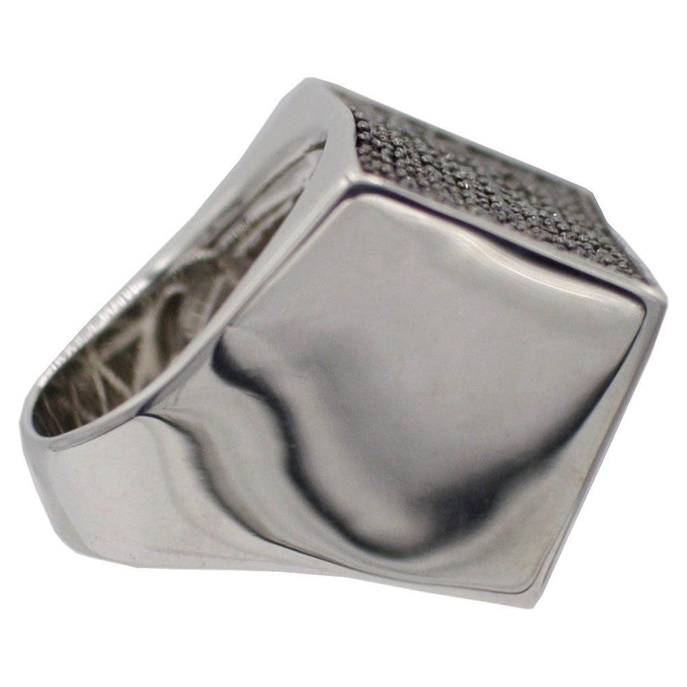 CUBIC SIGNET RING IN 925 STERLING SILVER WITH SEMI-PRECIOUS STONES - MY LITTLE VENDOME