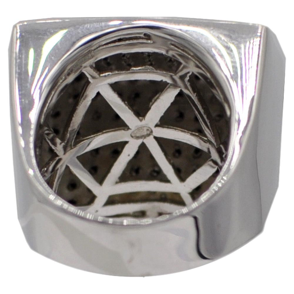 CUBIC SIGNET RING IN 925 STERLING SILVER WITH SEMI-PRECIOUS STONES - MY LITTLE VENDOME