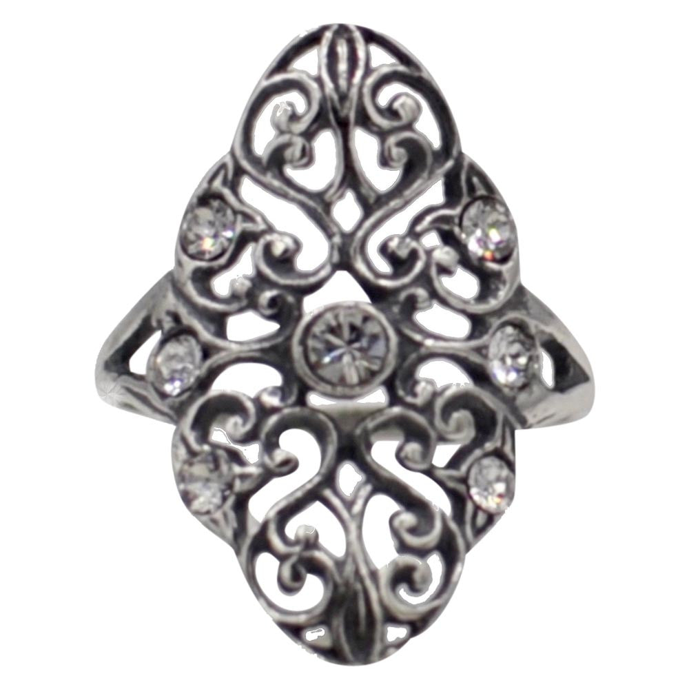 ART DECO RING IN 925 STERLING SILVER AND SEMI-PRECIOUS STONES - MY LITTLE VENDOME