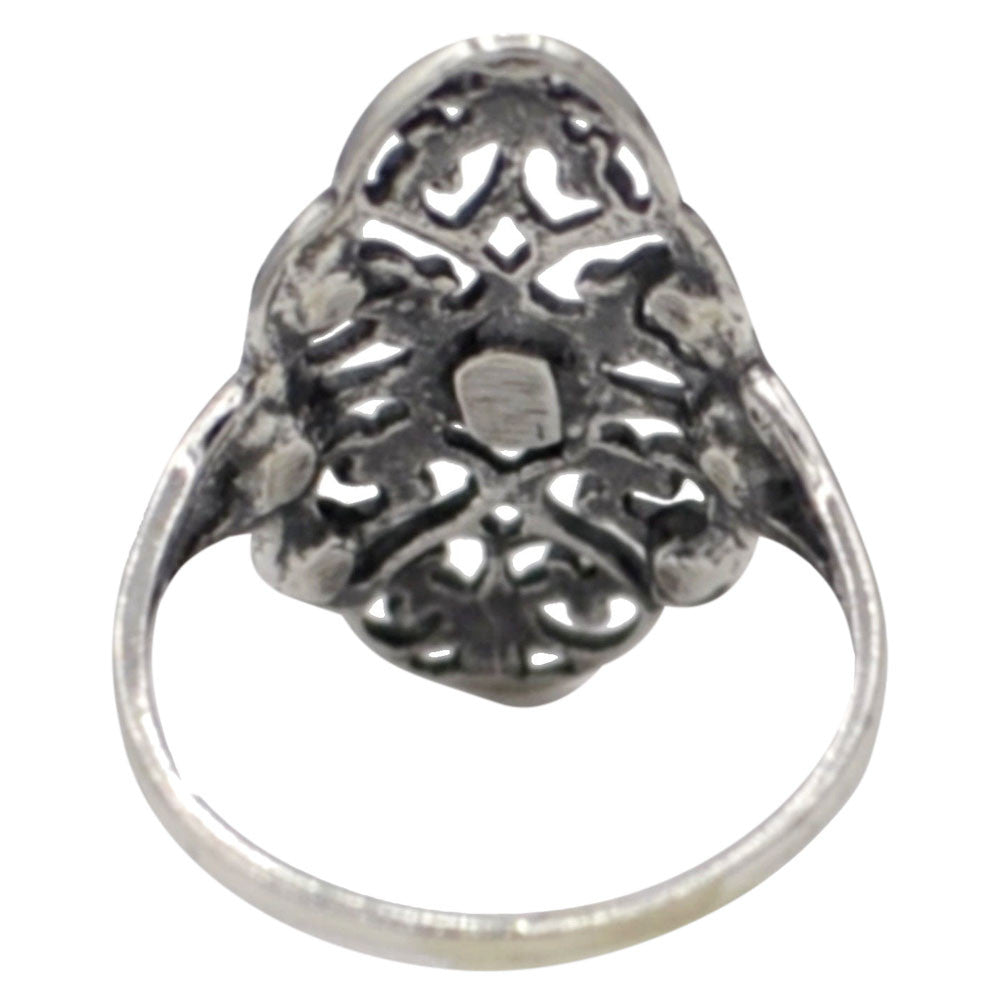 BAGUE ART DECO EN ARGENT 925 ET PIERRES SEMI PRECIEUSES - MY LITTLE VENDOME