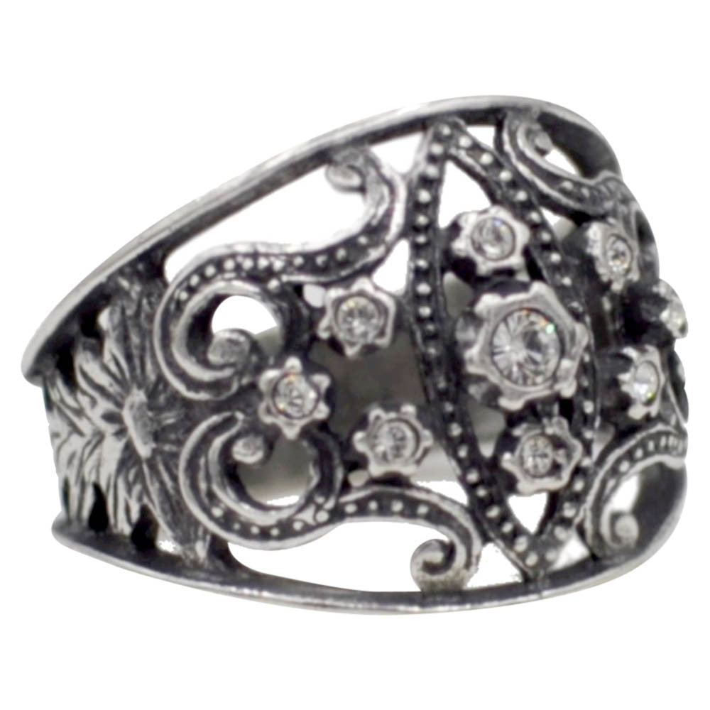925 SILVER AND SEMI-PRECIOUS STONE ART DECO RING - MY LITTLE VENDOME