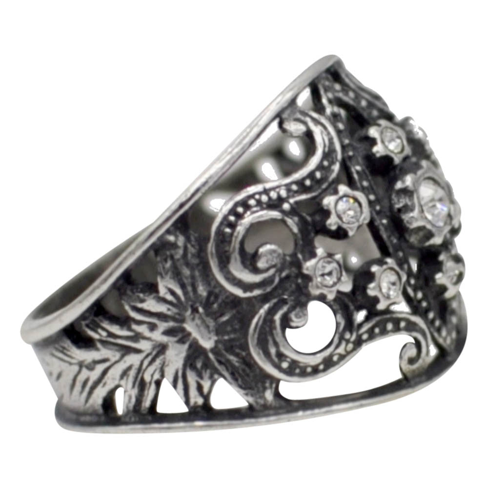 925 SILVER AND SEMI-PRECIOUS STONE ART DECO RING - MY LITTLE VENDOME