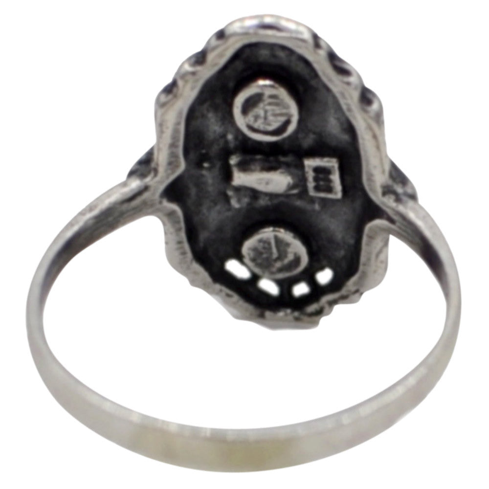 ART DECO RING IN 925 STERLING SILVER AND SEMI-PRECIOUS STONES - MY LITTLE VENDOME