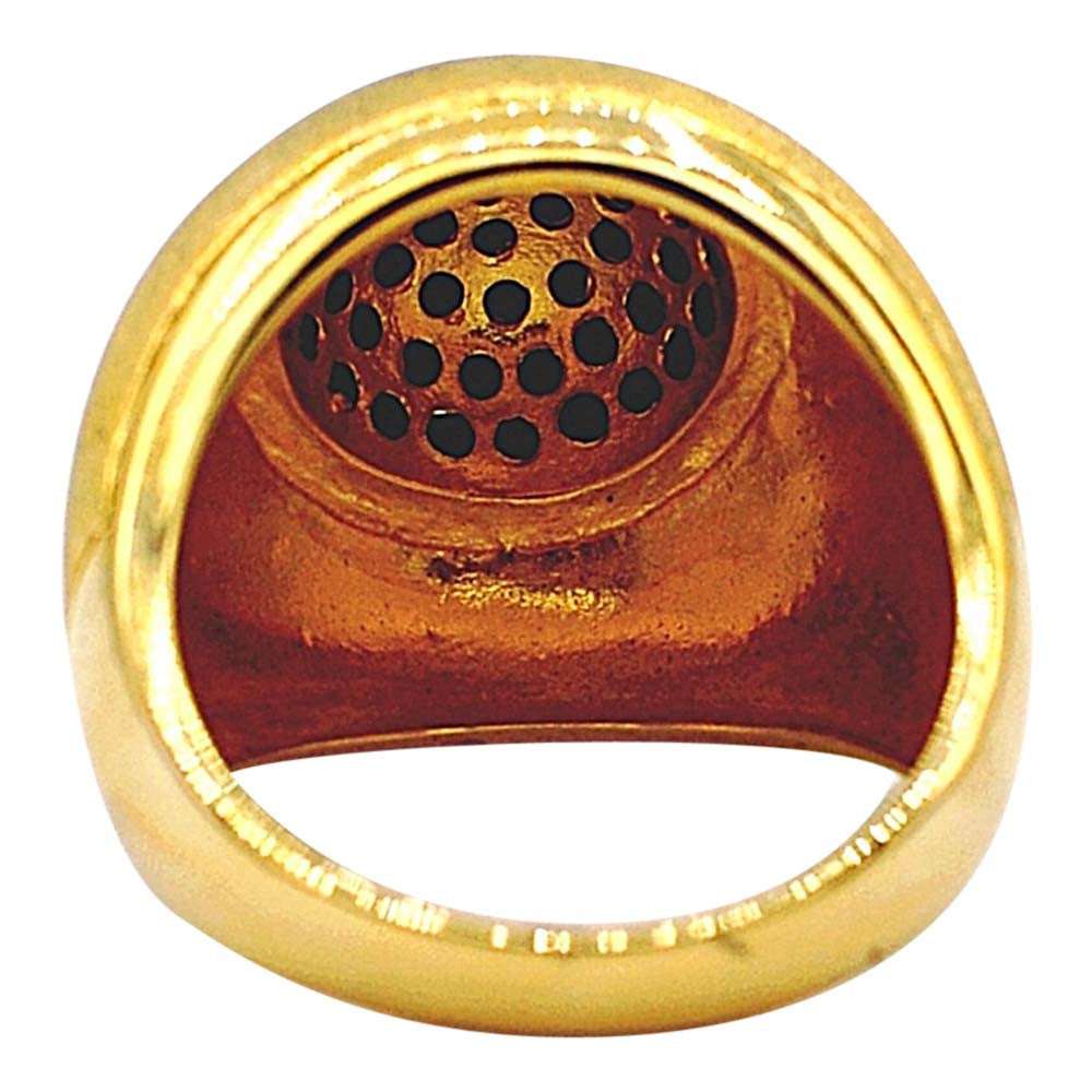 PARISIAN PAVE AND BRUSHED VERMEIL RING - MY LITTLE VENDOME