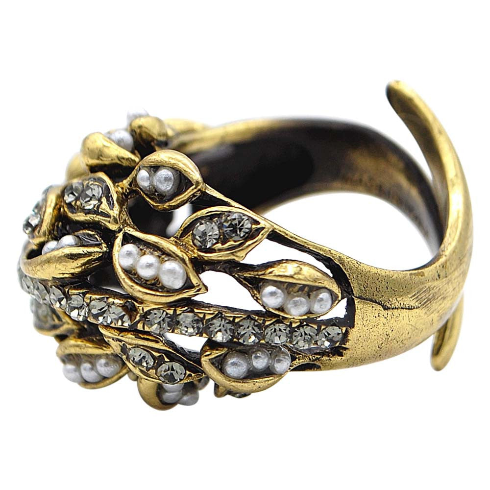 LILY OF THE VALLEY PEARL RING - MY LITTLE VENDOME