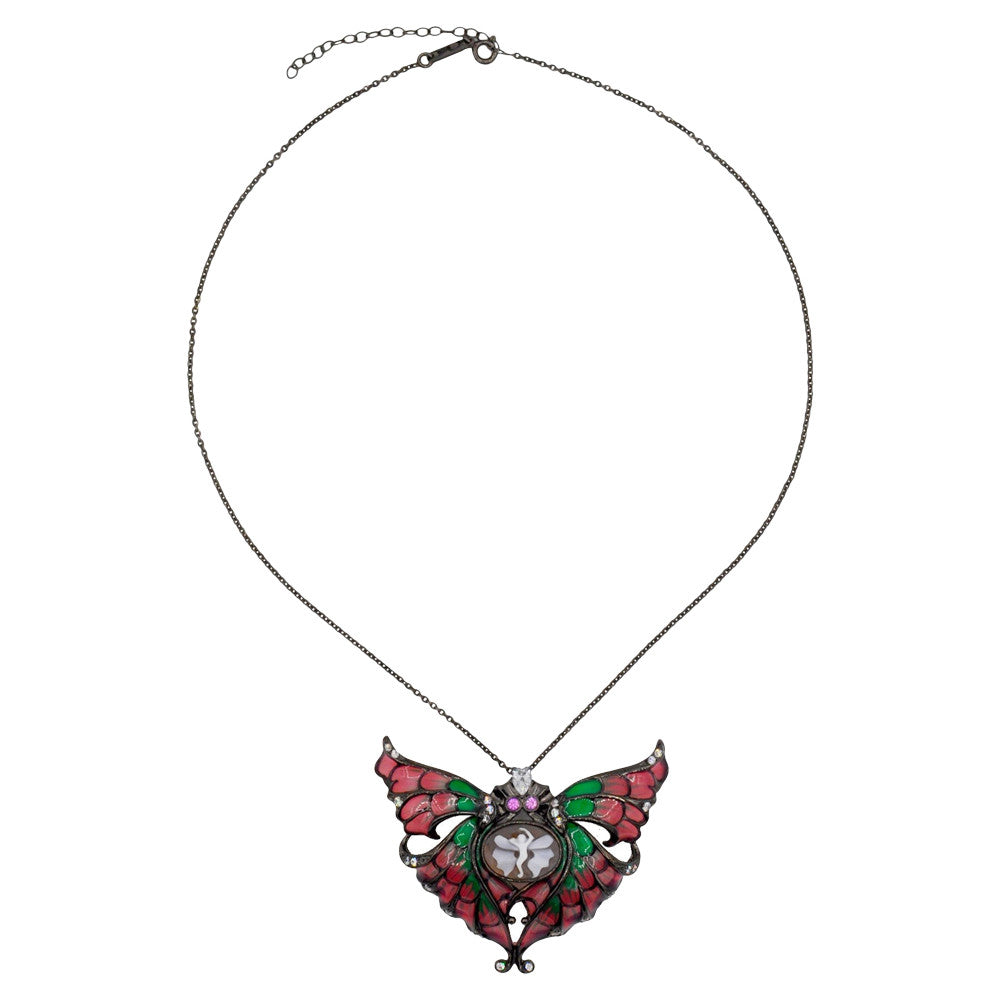 ART NOUVEAU STAINED GLASS & CAMEO - LADIES PENDANT SILVER 925 | BIJOUX CAMEE - MY LITTLE VENDOME