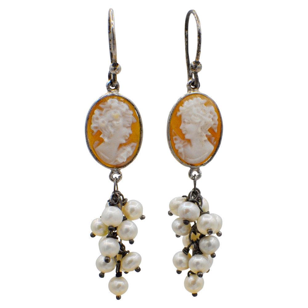 ANTIQUE CAMEO - VINTAGE EARRINGS &AMP; PEARLS | BIJOUX CAMEE - MY LITTLE VENDOME