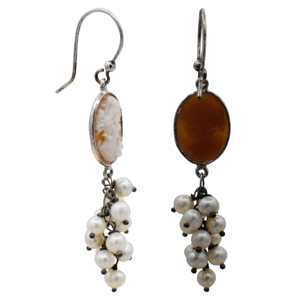 ANTIQUE CAMEO - VINTAGE EARRINGS & PEARLS | BIJOUX CAMEE - MY LITTLE VENDOME