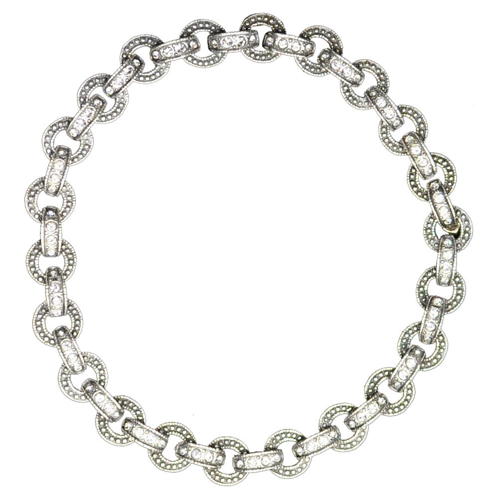 925 SILVER ART DECO CHAIN BRACELET WITH NATURAL SEMI-PRECIOUS STONES - MY LITTLE VENDOME