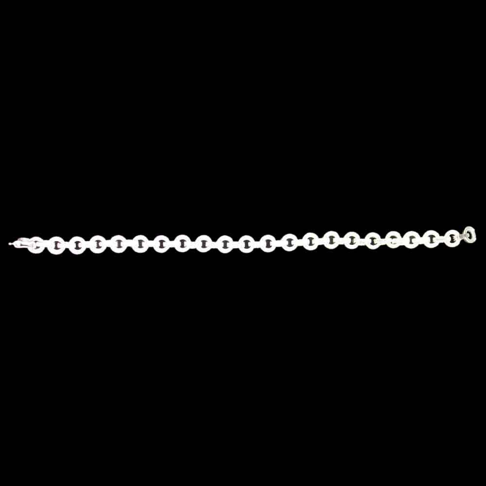 925 SILVER ART DECO CHAIN BRACELET WITH NATURAL SEMI-PRECIOUS STONES - MY LITTLE VENDOME