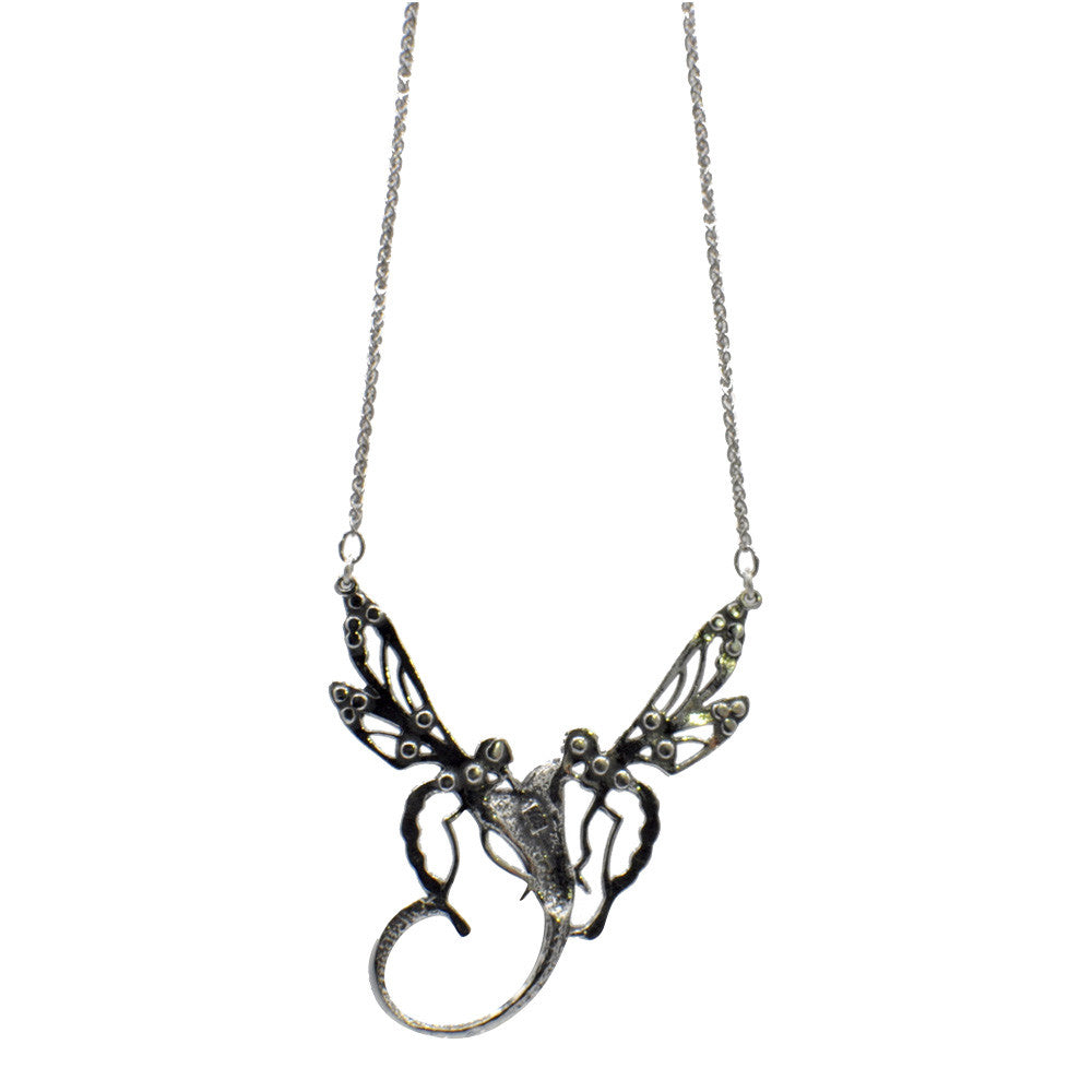 ART DECO DRAGONFLY NECKLACE IN 925 SILVER AND SEMI-PRECIOUS STONES - MY LITTLE VENDOME