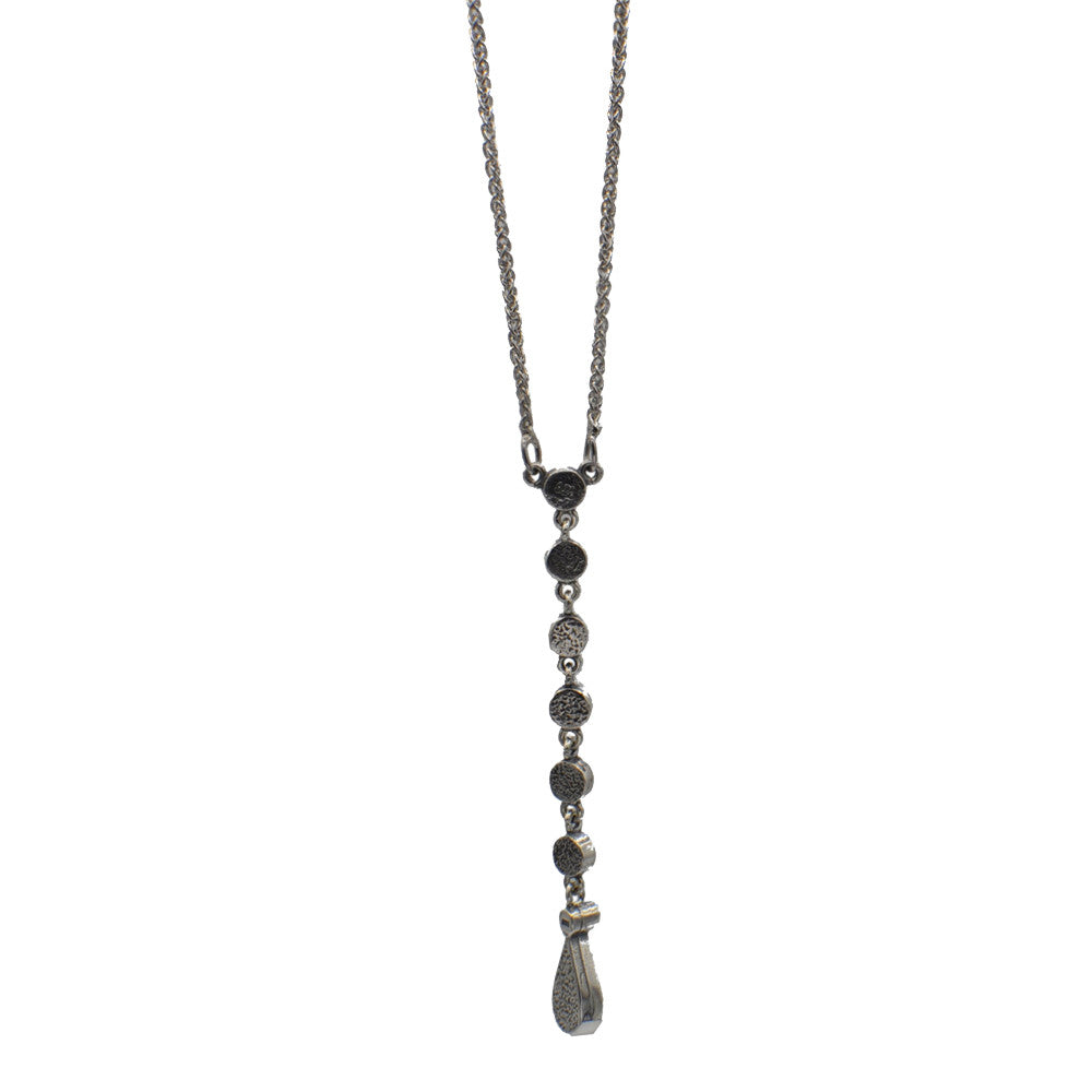 Y NECKLACE IN 925 STERLING SILVER AND SEMI-PRECIOUS STONES - MY LITTLE VENDOME