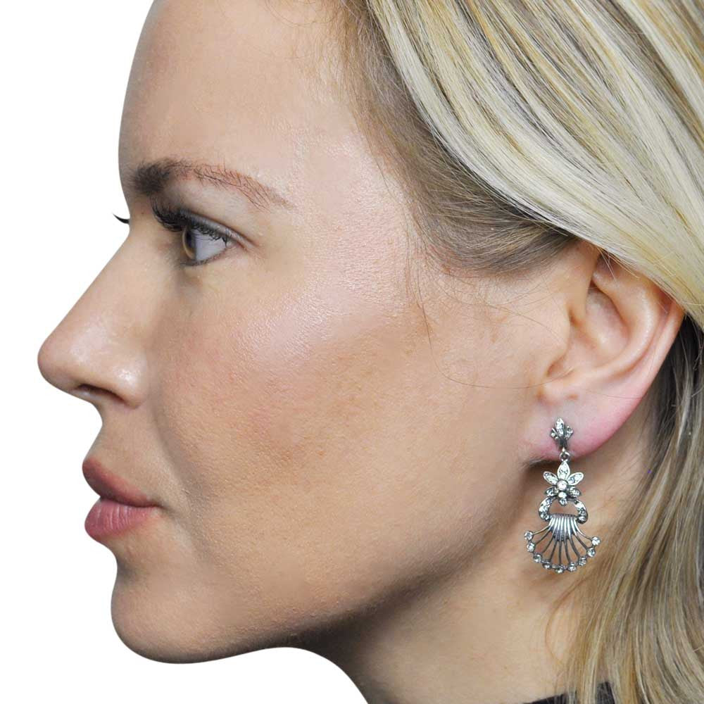 925 SILVER ART DECO EARRING WITH SEMI-PRECIOUS STONES - MY LITTLE VENDOME