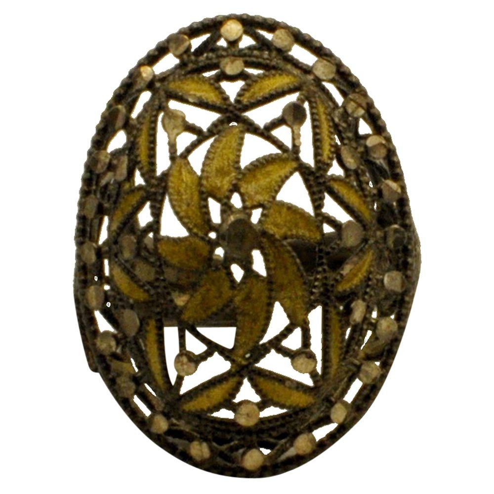 VINTAGE ART NOUVEAU RING IN 14 CARAT GOLD AND 925 SILVER - MY LITTLE VENDOME