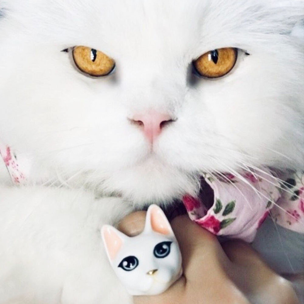 ENAMELLED CAT RING - ANIMAL RING - MY LITTLE VENDOME