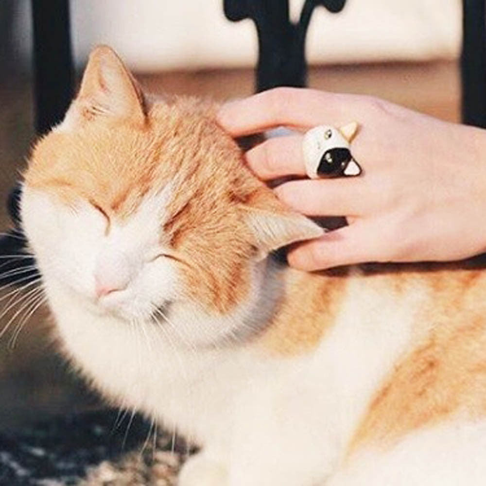 CAT EMAIL RING, CAT RING, WOMAN RING - MY LITTLE VENDOME