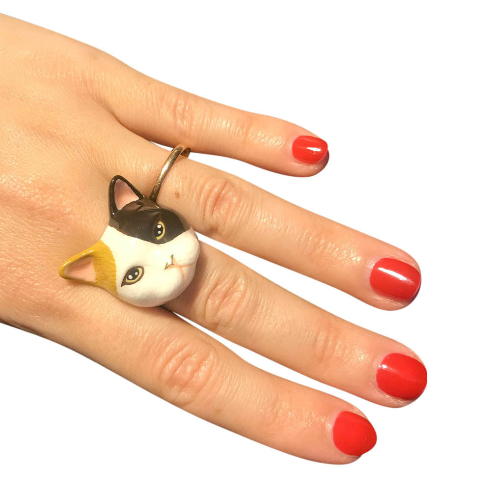 CAT EMAIL RING, CAT RING, WOMAN RING - MY LITTLE VENDOME